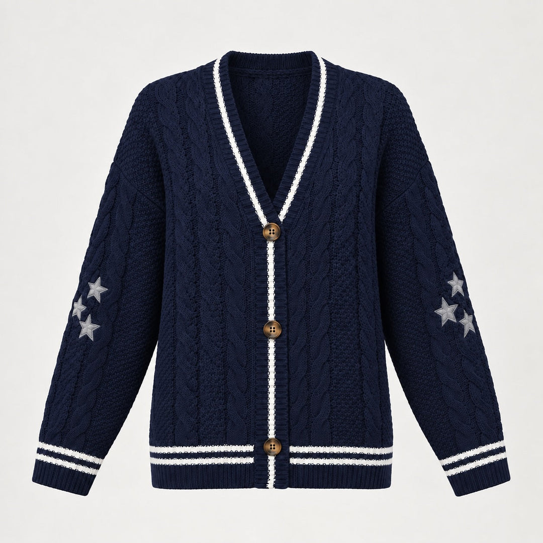 Velwyn Cable-Knit Cardigan