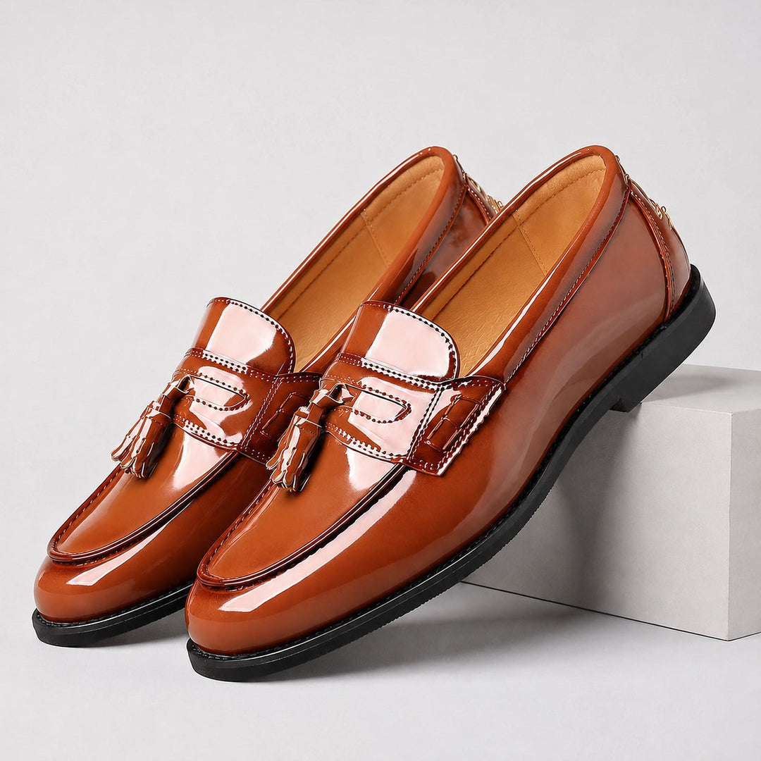 Velonzo Patent Leather Tassel Loafers
