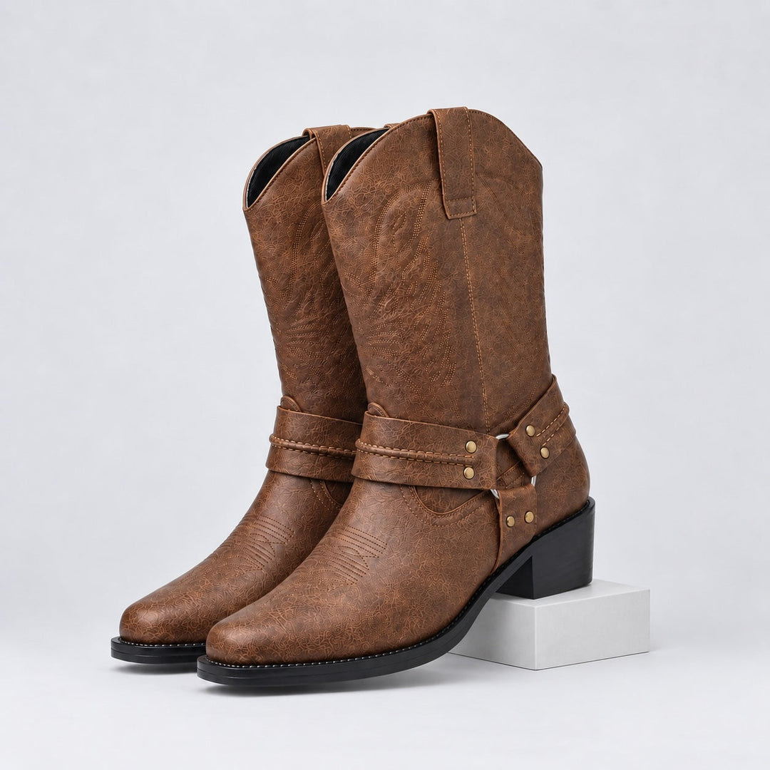 Vallero Leather Western Boots