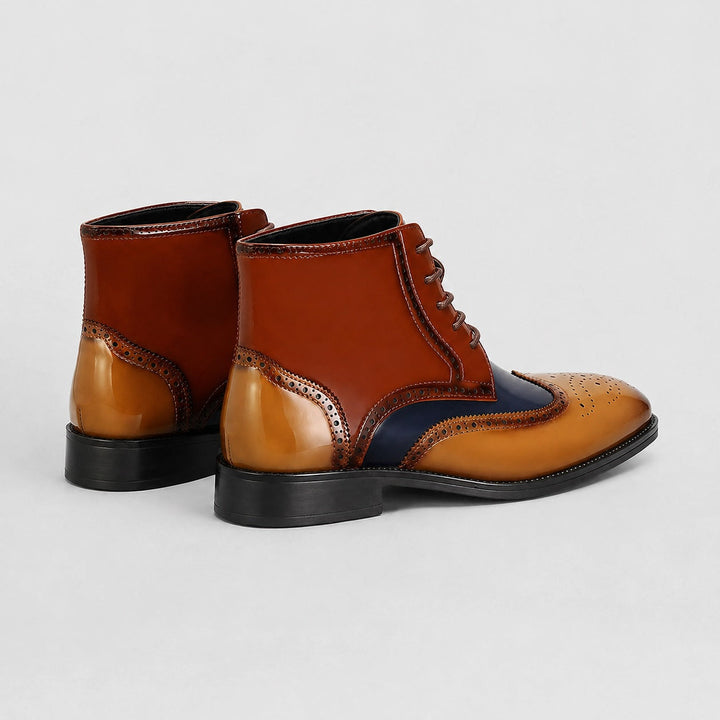 Calloran Leather Brogue Ankle Boots