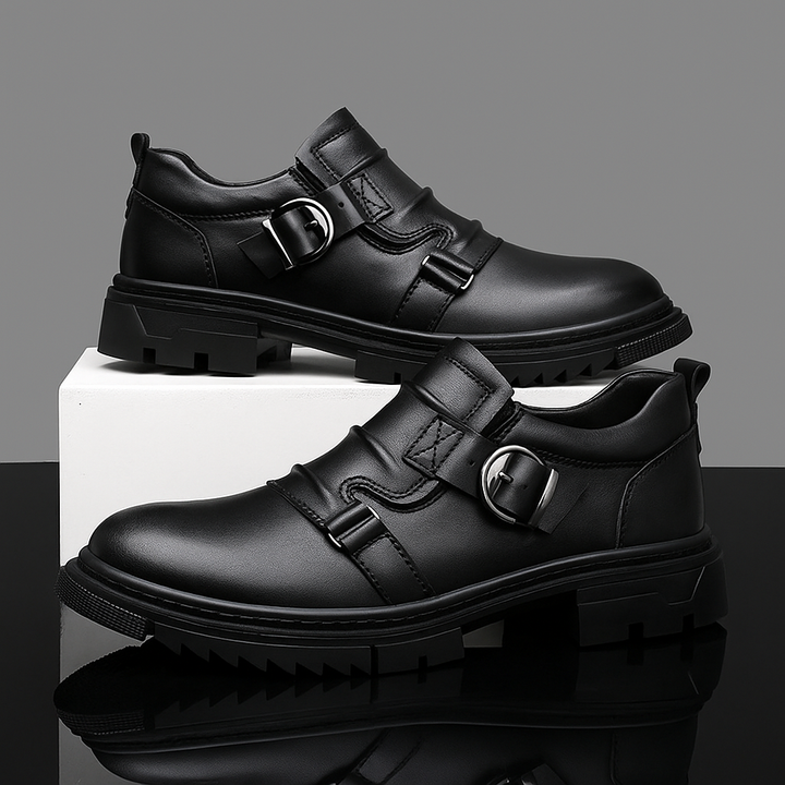 Ardent Leather Monk Strap Shoes