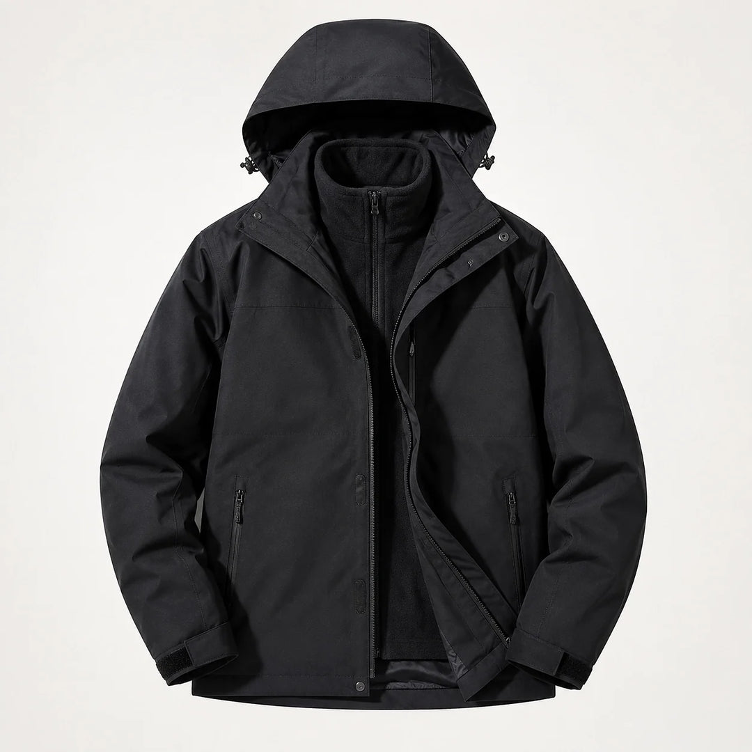Draven Fleece Lined Jacket — Black (apparel solo)