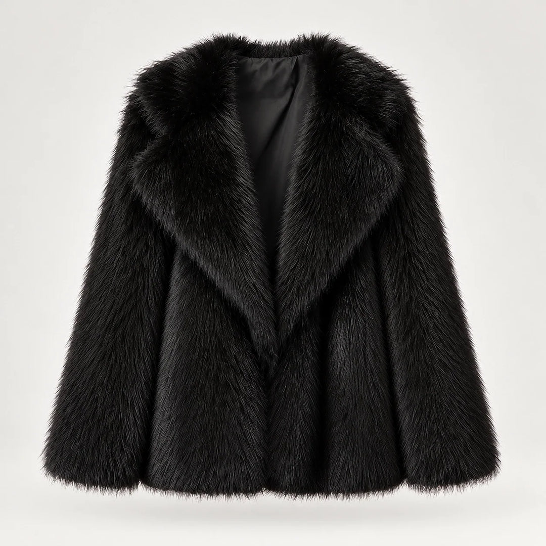 Neravessa Lapel Coat — Black (apparel solo)