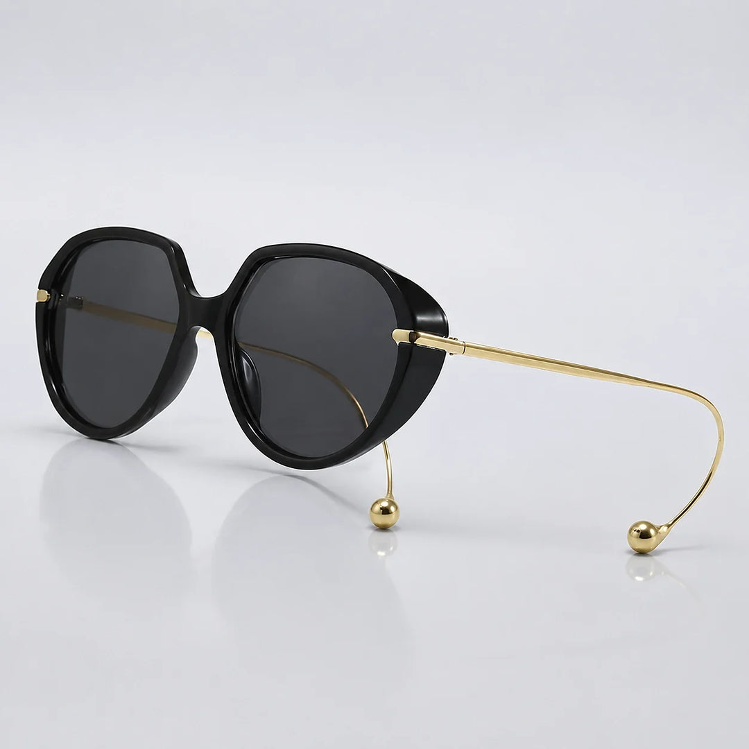 Halvara Brioso Sunglasses — Black & Gold (sunglasses hero)