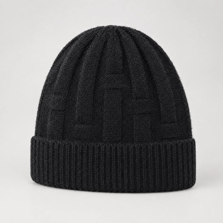 Drummond Wool Beanie — Black (headwear solo front)
