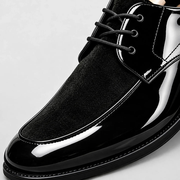Halvord Leather Derby Oxfords — Black (mens shoe zoom)