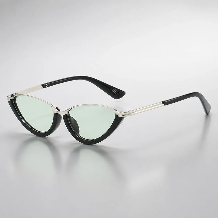 Dalvera Cat-Eye Sunglasses — Black & Silver 2 (sunglasses hero)