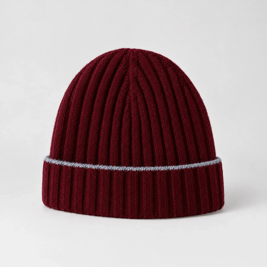 Dalton Wool Beanie — Burgundy (headwear solo front)