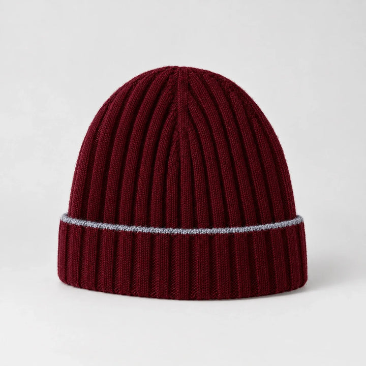 Dalton Wool Beanie — Burgundy (headwear solo front)