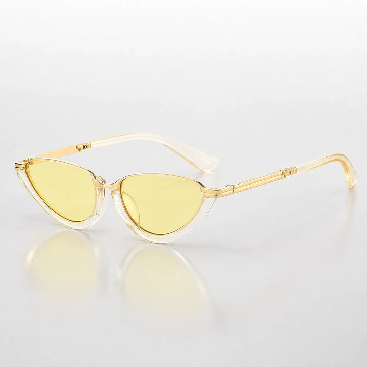 Dalvera Cat-Eye Sunglasses — Cream & Yellow (sunglasses hero)