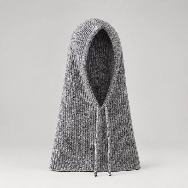 Brynn Wool Blend Balaclava Hood — Medium Gray (headwear solo front)