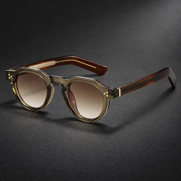 Delvano Capri Sunglasses — Olive-green/fade-brown (sunglasses hero)