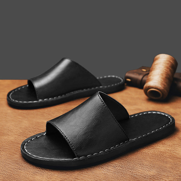Paros Leather Slide Sandal - Jack Hafford